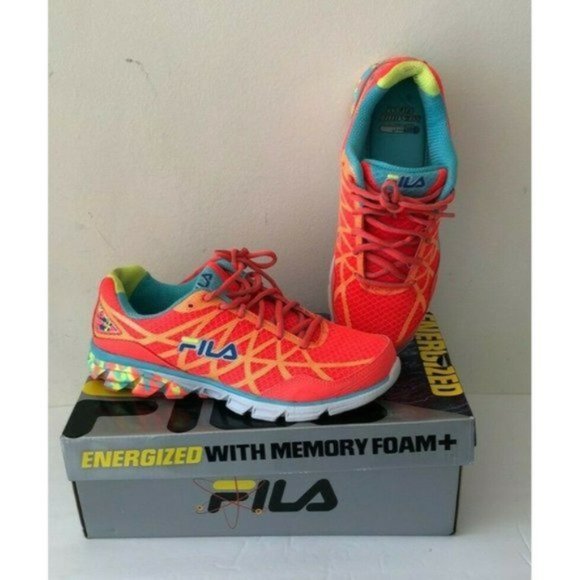 FILA Dimension Track 2 Energized Running Shoes Sneakers Coral Multi Sz.8.5 - Picture 6 of 10